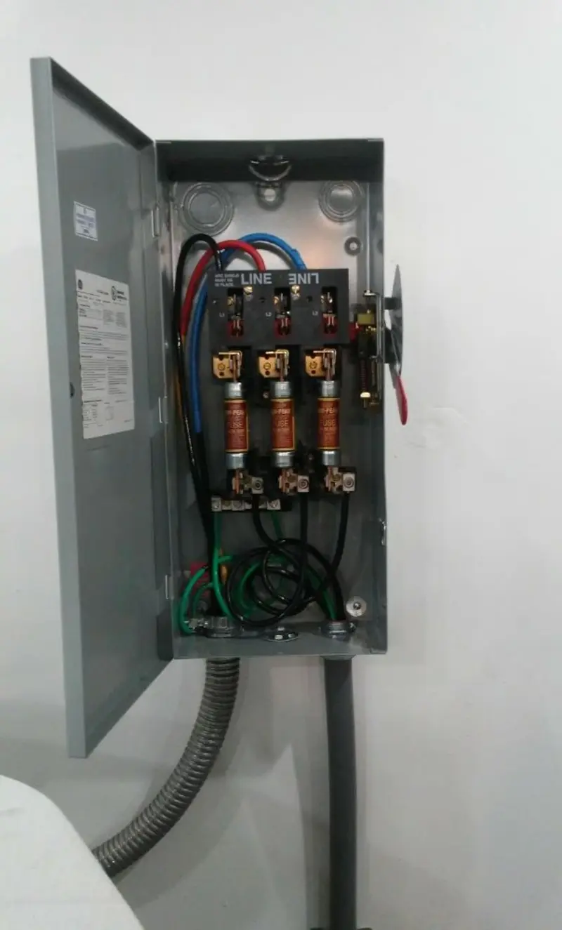 Three-phase disconnect switch installed for Electrical Wiring & Rewiring in Spring Valley Village