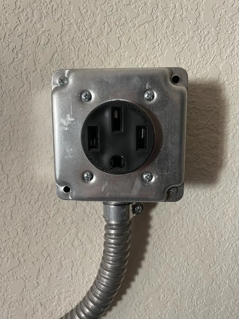 NEMA 14-50 outlet installed for Smart Home Electrical in Spring Valley Village
